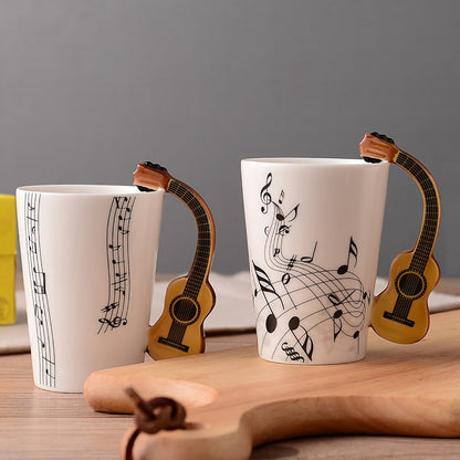 Funki Findz | Mugs | Guitar Handle Mug | Hand-Painted Cups