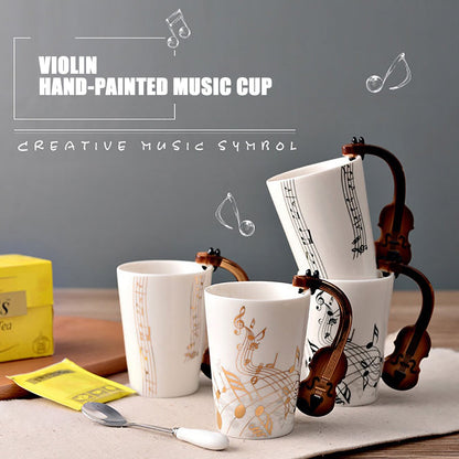 Funki Findz | Mugs | Guitar Handle Mug | Hand-Painted Cups