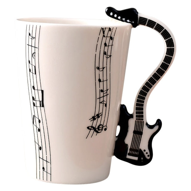 Funki Findz | Mugs | Guitar Handle Mug | Hand-Painted Cups