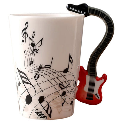 Funki Findz | Mugs | Guitar Handle Mug | Hand-Painted Cups