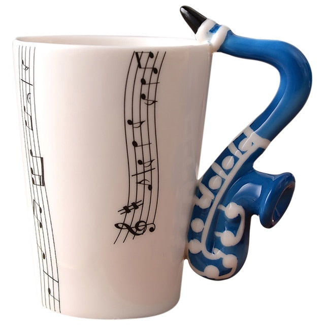 Funki Findz | Mugs | Guitar Handle Mug | Hand-Painted Cups