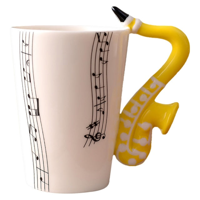 Funki Findz | Mugs | Guitar Handle Mug | Hand-Painted Cups