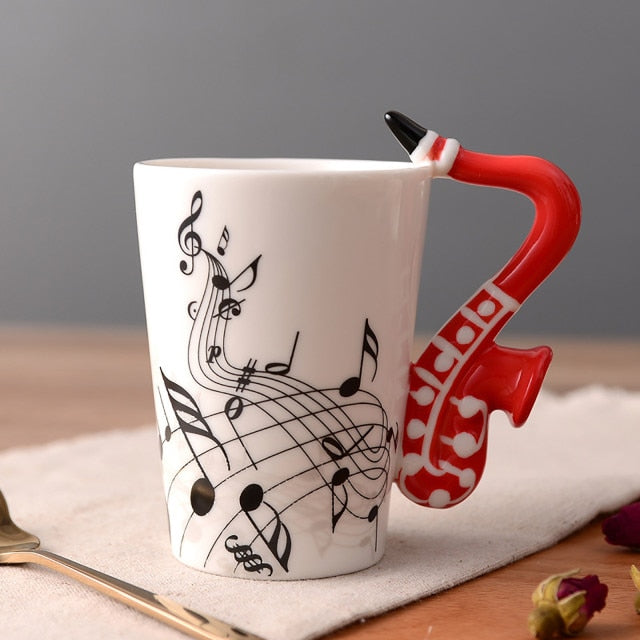 Funki Findz | Mugs | Guitar Handle Mug | Hand-Painted Cups