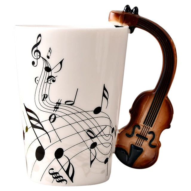 Funki Findz | Mugs | Guitar Handle Mug | Hand-Painted Cups