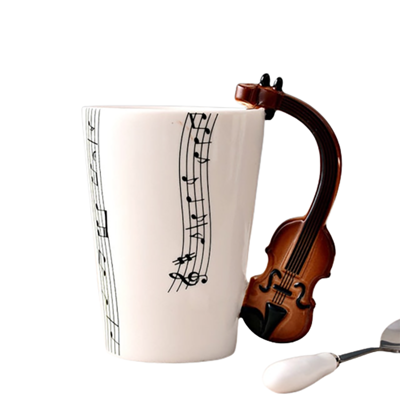 Funki Findz | Mugs | Guitar Handle Mug | Hand-Painted Cups