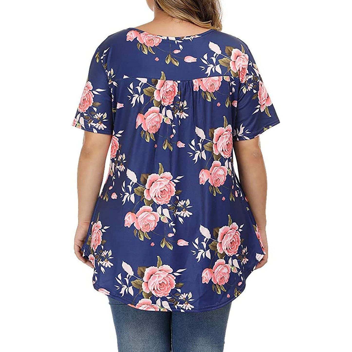 Funki Findz | Shirts | Women's Plus Floral Print, Loose Fit Tops