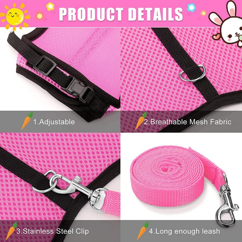 Funki Findz | Pet Harnesses | Small Pet Leash Vests | Rabbit Cat