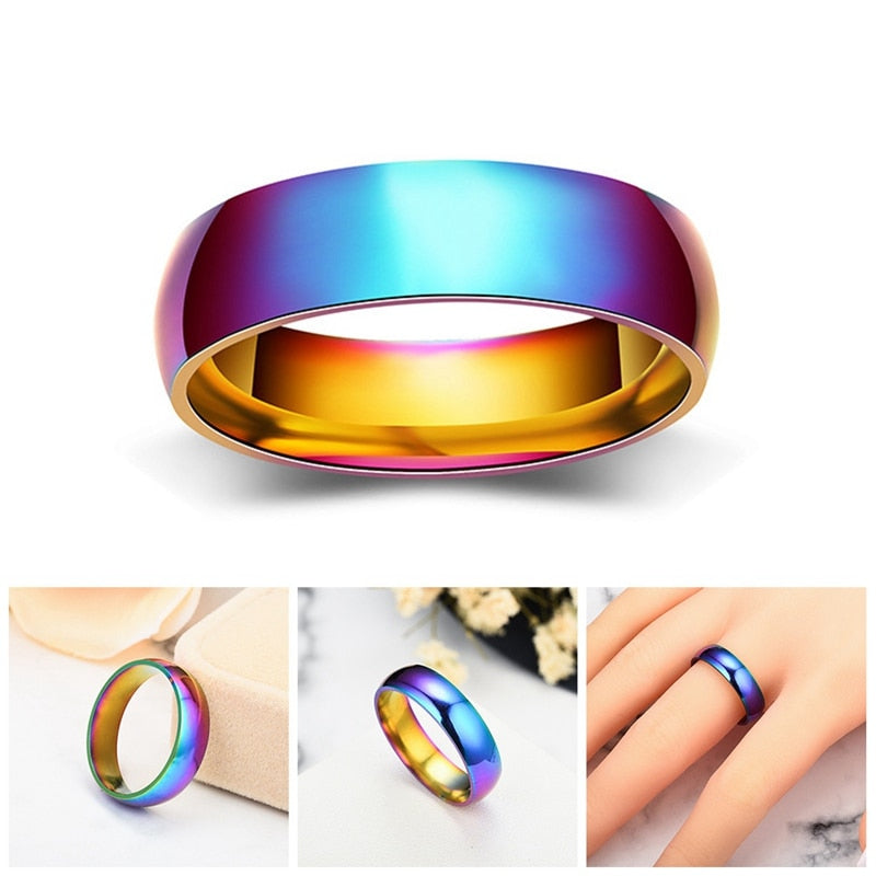 Funki Findz | Rings | Men's Women's Rainbow Tungsten Rings