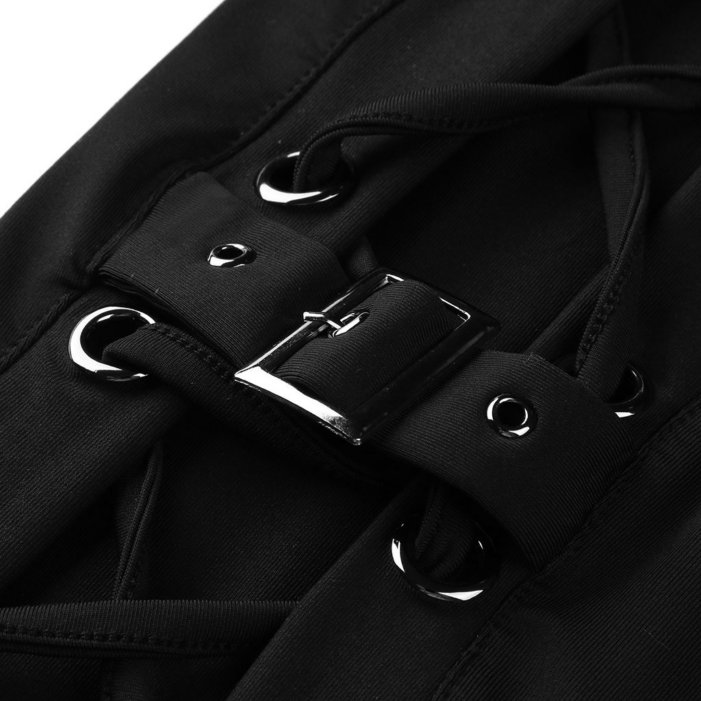 Funki Findz | Pants | Women's Gothic Buckle Strap Lace Up Pant