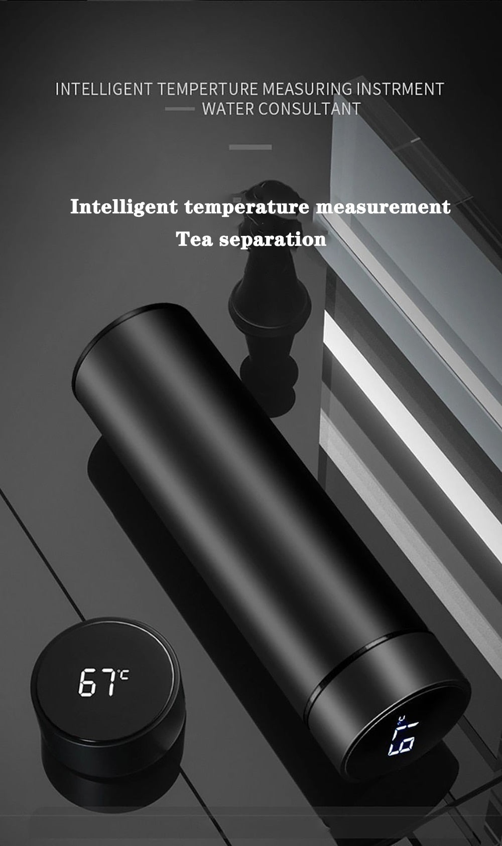 Funki Findz | Water Bottles | Water Bottle with LED Temp Display