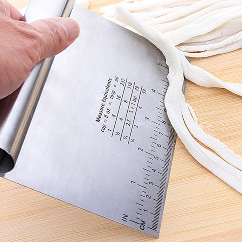 Funki Findz | Cooking Scrapers | Stainless Steel Dough Cutter