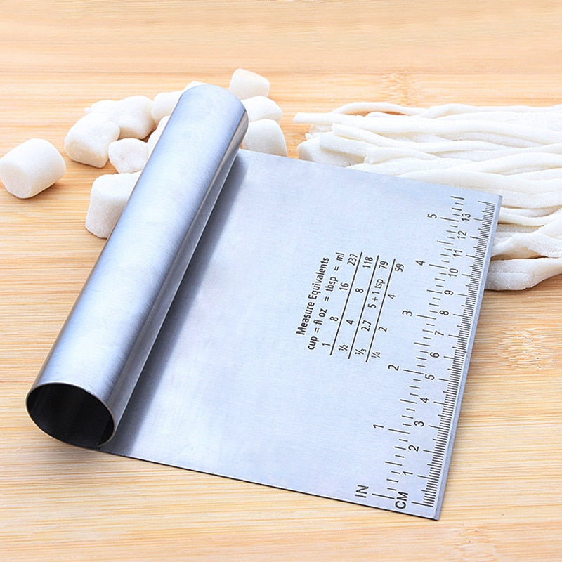 Funki Findz | Cooking Scrapers | Stainless Steel Dough Cutter