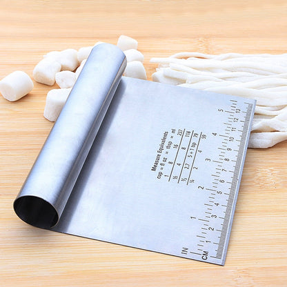 Funki Findz | Cooking Scrapers | Stainless Steel Dough Cutter