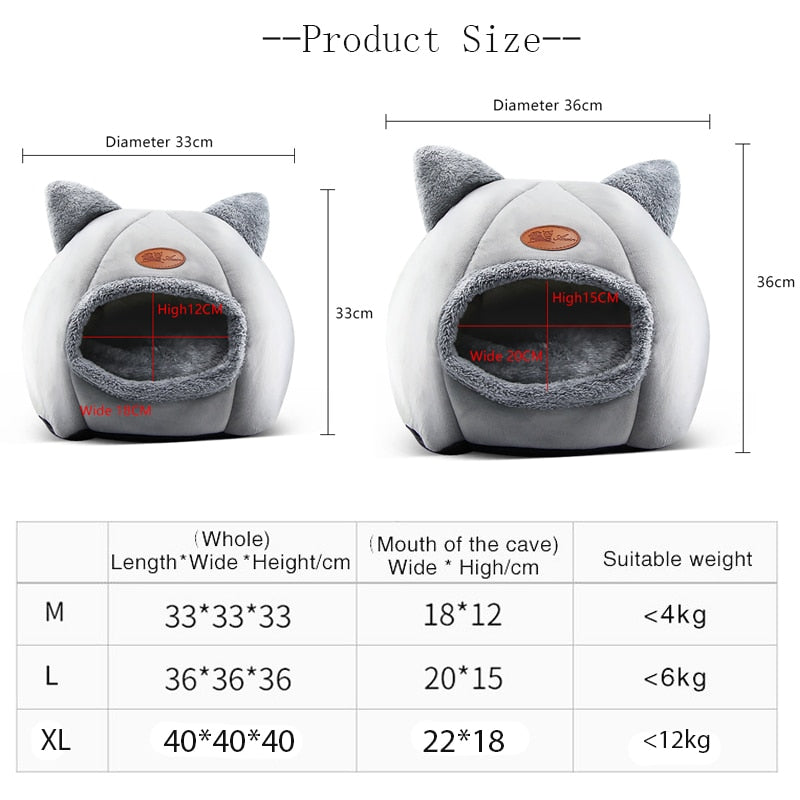 Funki Findz | Pet Beds | Cat Beds | Cozy Soft Cat Cave Houses