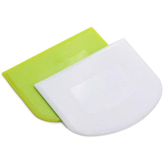 Funki Findz | Cooking Scrapers | Plastic Cake Spatula Dough Scraper