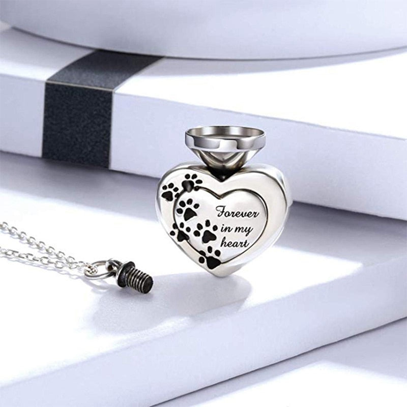 Funki Findz | Cremation Urn Necklaces | Heart Paw Pendant