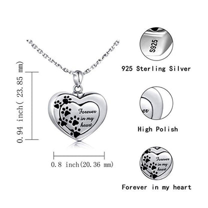 Funki Findz | Cremation Urn Necklaces | Heart Paw Pendant