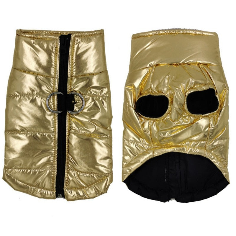 Funki Findz | Dog Jackets | Gold Fluro Zip Up Vest | Dog Harness