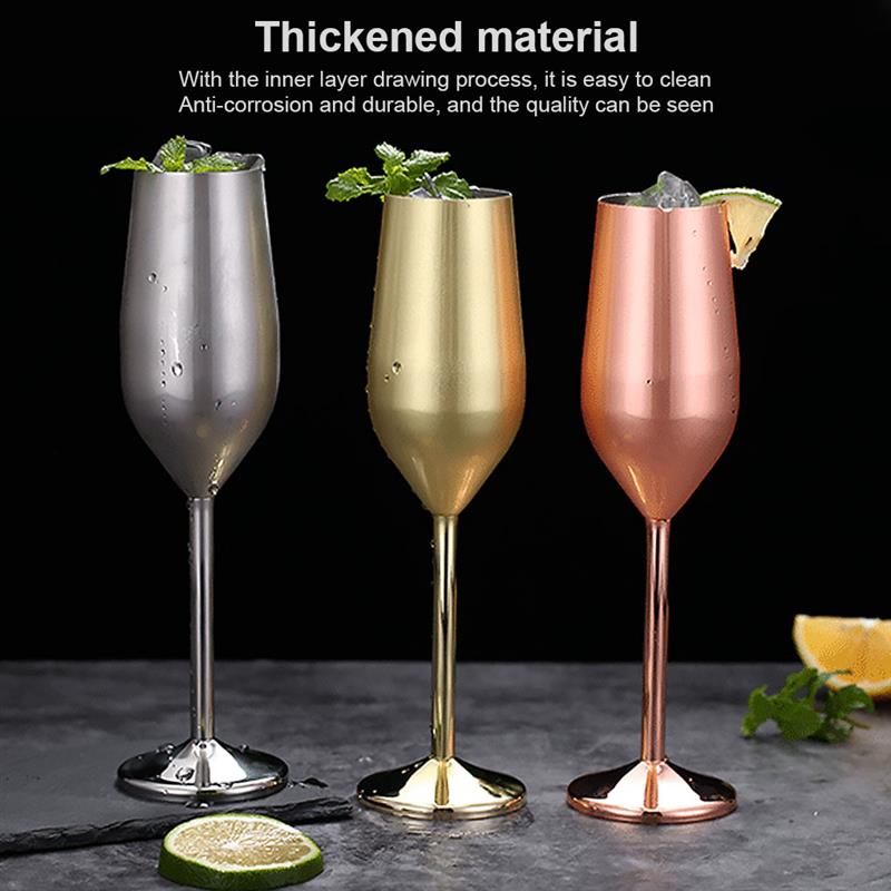 Funki Findz | Glasses | Stainless Steel Champagne Flutes 2 Pcs
