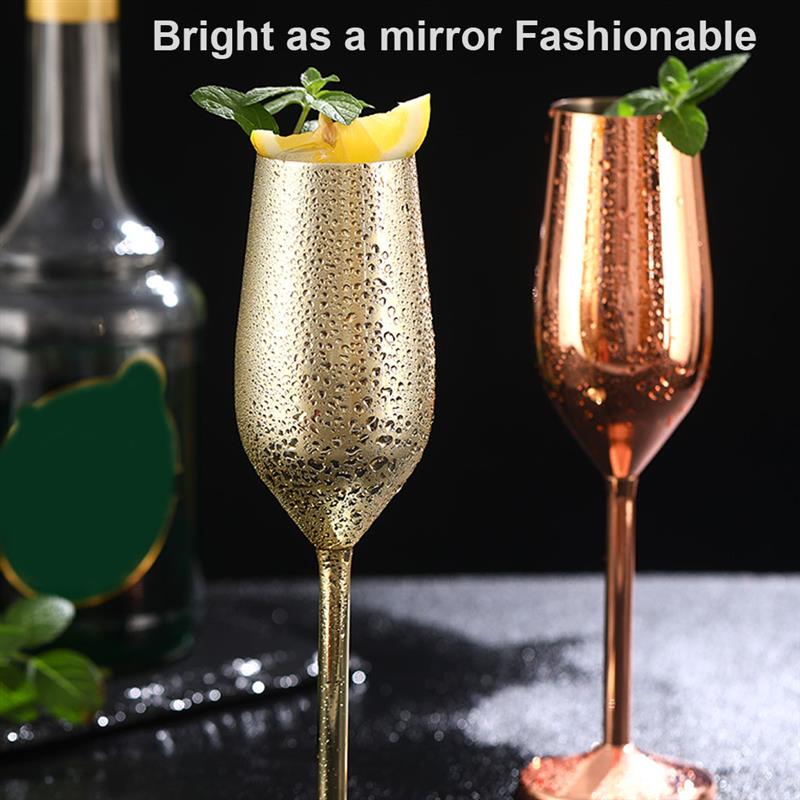 Funki Findz | Glasses | Stainless Steel Champagne Flutes 2 Pcs