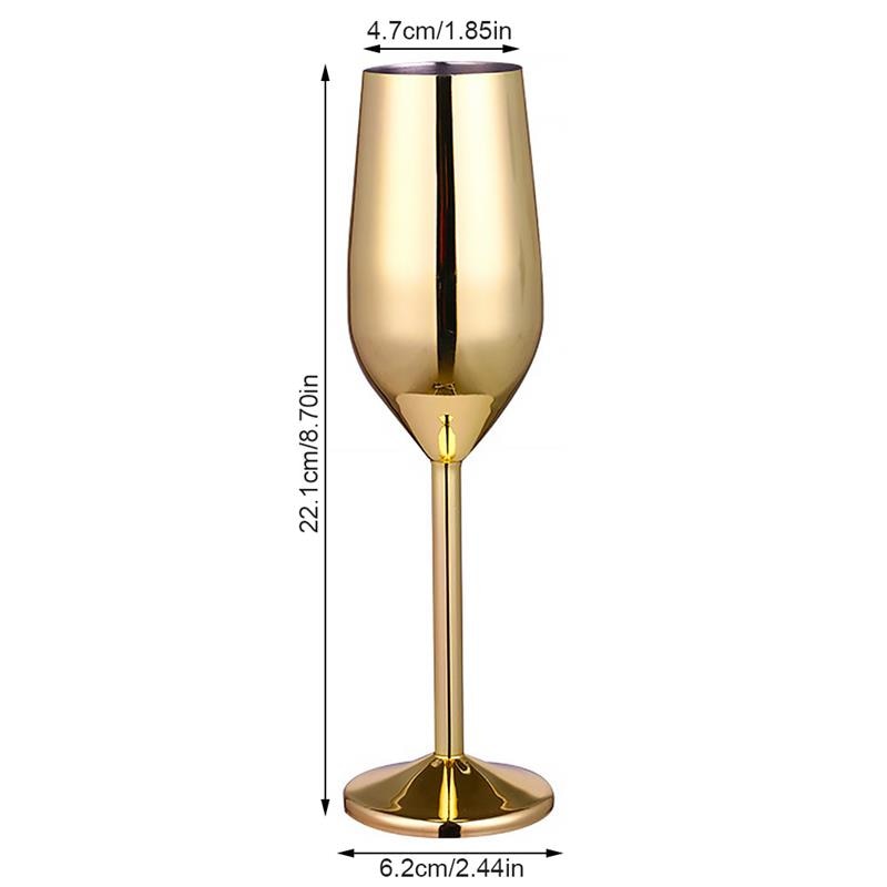 Funki Findz | Glasses | Stainless Steel Champagne Flutes 2 Pcs