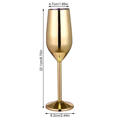 Funki Findz | Glasses | Stainless Steel Champagne Flutes 2 Pcs