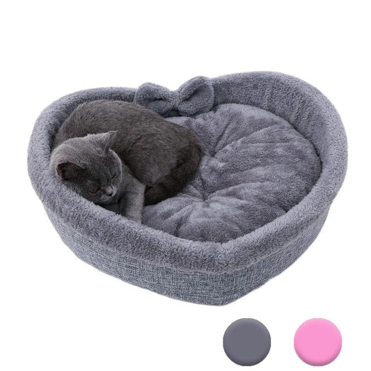 Funki Findz | Pet Beds | Cat Bed | Heart-shaped Cozy Cat Bed