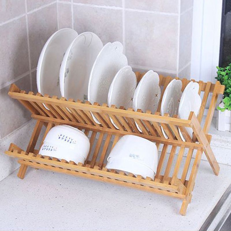 Funki Findz | Dish Racks | Bamboo Foldable Dish Drying Drainer