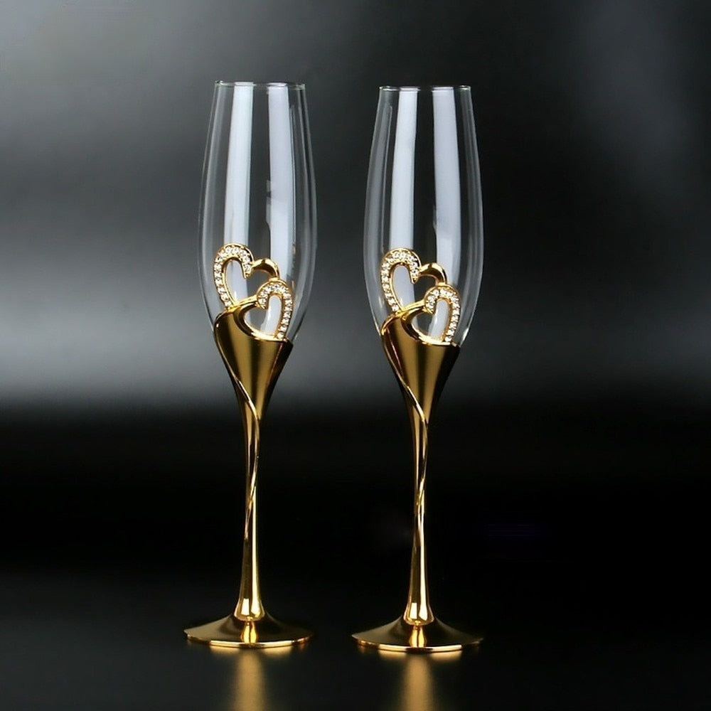 Funki Findz | Glasses | Wedding Champagne Flutes Cake Set x 4