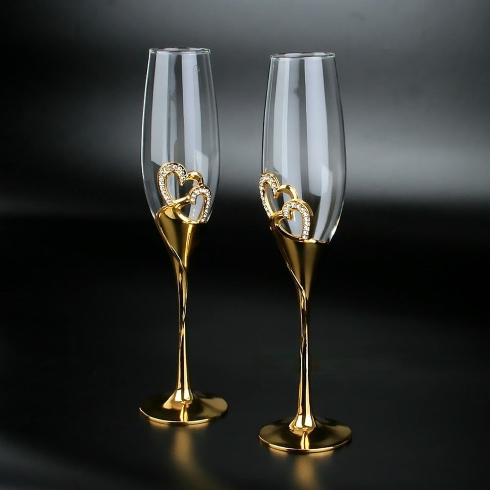 Funki Findz | Glasses | Wedding Champagne Flutes Cake Set x 4