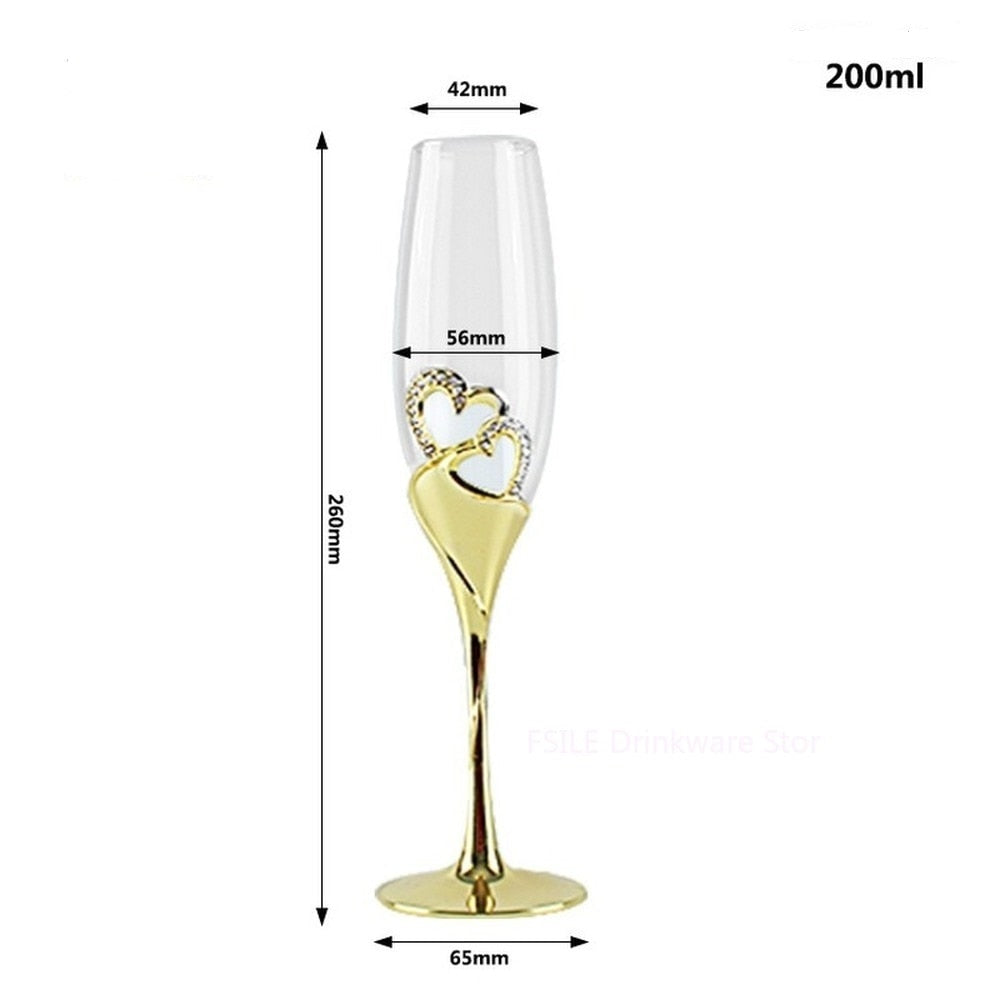 Funki Findz | Glasses | Wedding Champagne Flutes Cake Set x 4