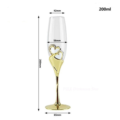 Funki Findz | Glasses | Wedding Champagne Flutes Cake Set x 4