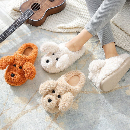 Funki Findz | Shoes | Women's Fluffy Warm Cartoon Dog Slippers