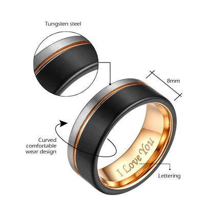 Funki Findz | Rings | Men's Two Tone Wedding Engagement Ring