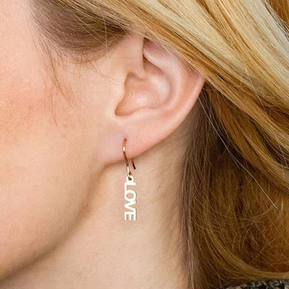 Funki Findz | Earrings | Custom Name Initial Vertical Drop Earring