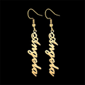 Funki Findz | Earrings | Custom Name Initial Vertical Drop Earring