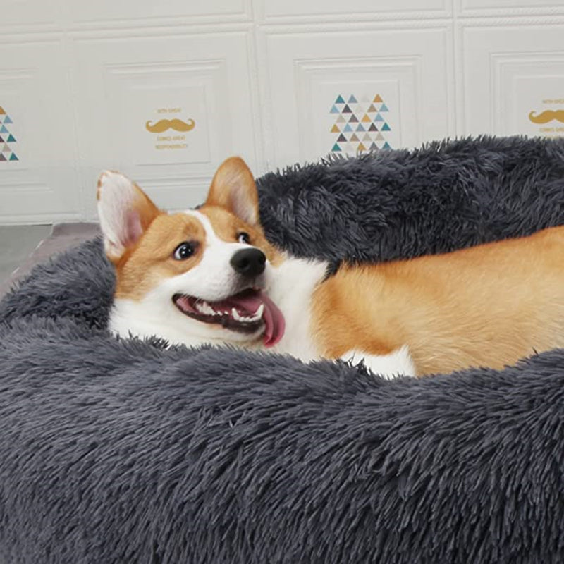 Funki Findz | Pet Beds | Dog Cat Bed | Round Donut Cudler Bed