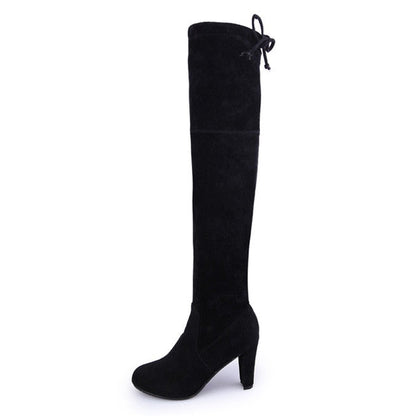 Funki Findz | Boots | Women's Slim Over Knee High Suede Boots