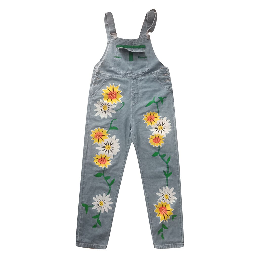 Funki Findz | Pants | Women's Sunflower Denim Bib Overalls