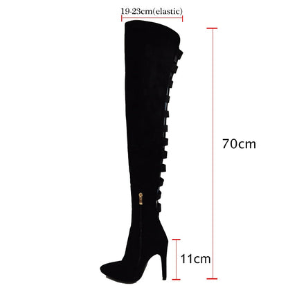 Funki Findz | Boots | Women's Over Knee Hollowed Out Boots
