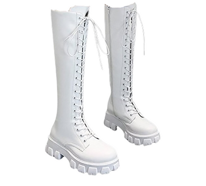 Funki Findz | Boots | Women's Gothic Chunky Heel Knights Boots