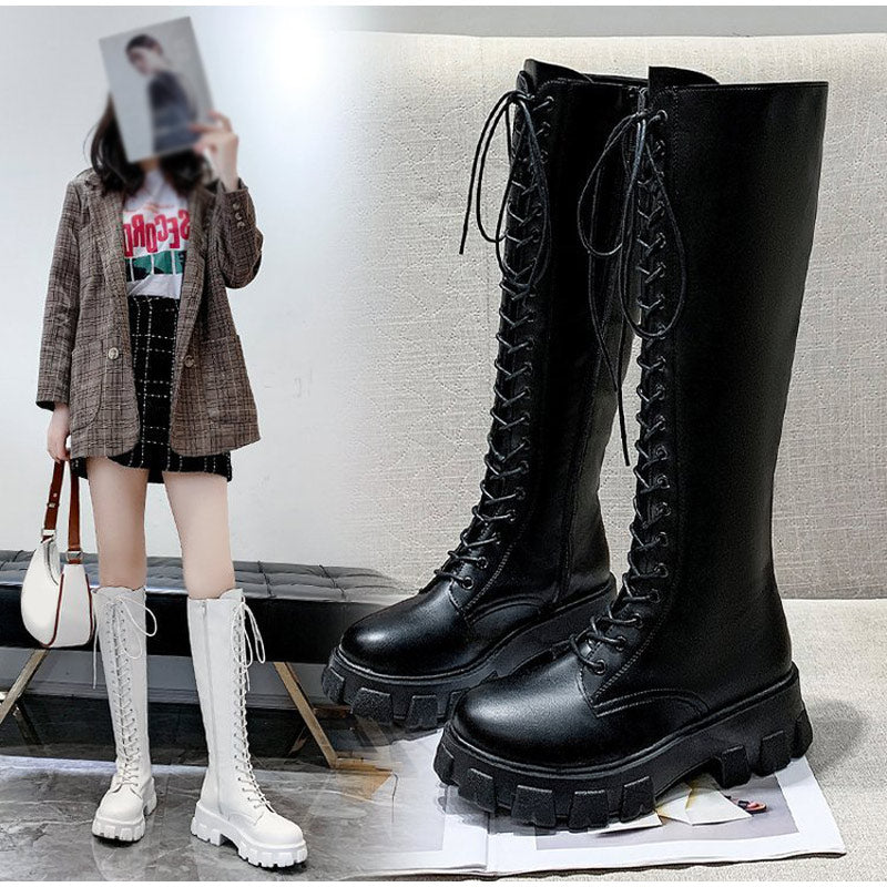 Funki Findz | Boots | Women's Gothic Chunky Heel Knights Boots