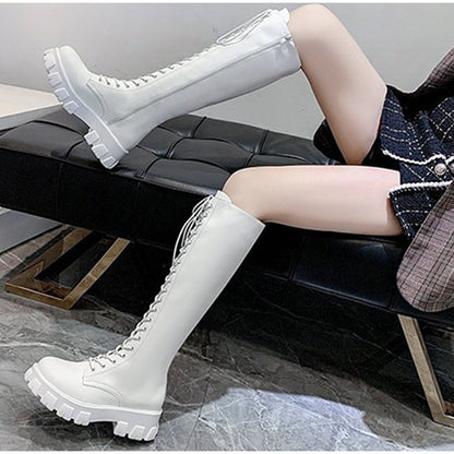 Funki Findz | Boots | Women's Gothic Chunky Heel Knights Boots