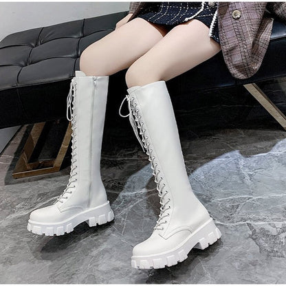 Funki Findz | Boots | Women's Gothic Chunky Heel Knights Boots