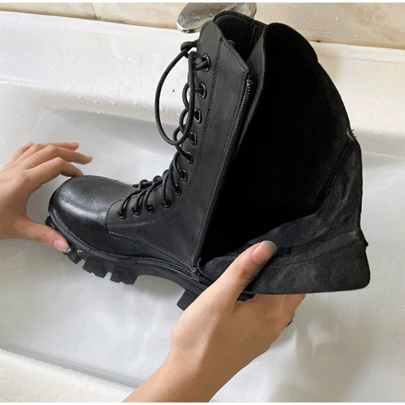 Funki Findz | Boots | Women's Gothic Chunky Heel Knights Boots