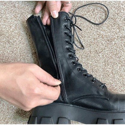 Funki Findz | Boots | Women's Gothic Chunky Heel Knights Boots