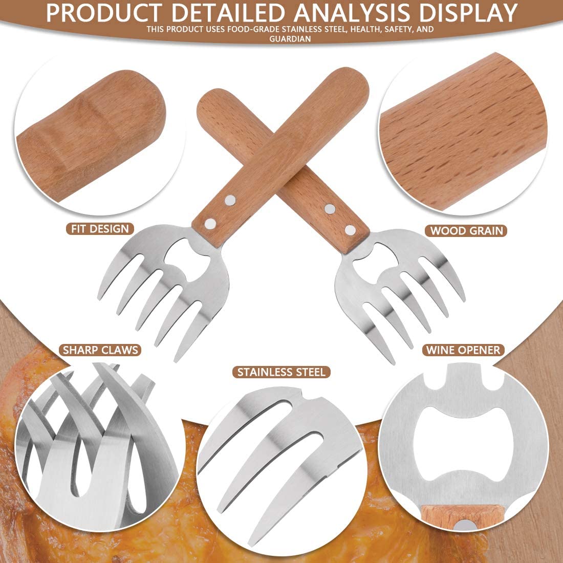 Funki Findz | Meat Claws | Meat Shredding Forks 1 | 2 Pcs Sets