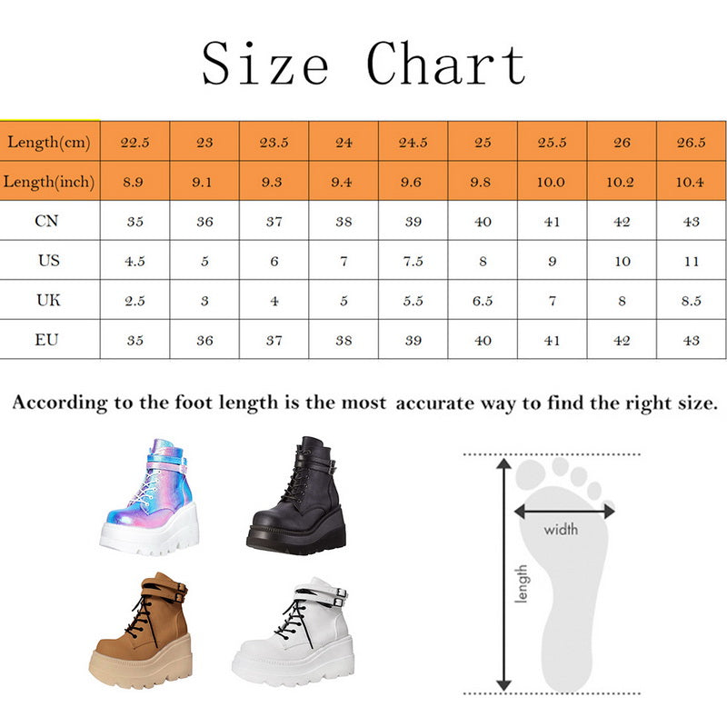 Funki Findz | Boots | Women's High Platform Buckle Ankle Boots