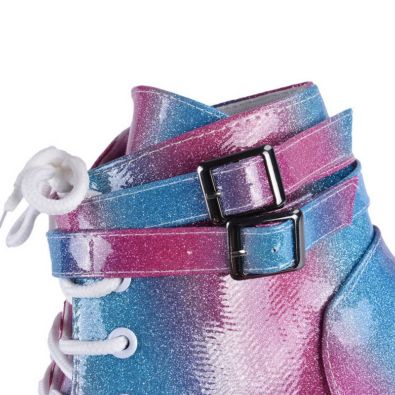 Funki Findz | Boots | Women's High Platform Buckle Ankle Boots