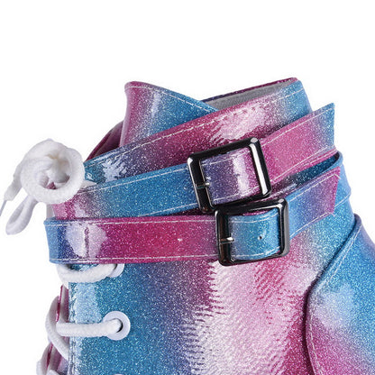 Funki Findz | Boots | Women's High Platform Buckle Ankle Boots